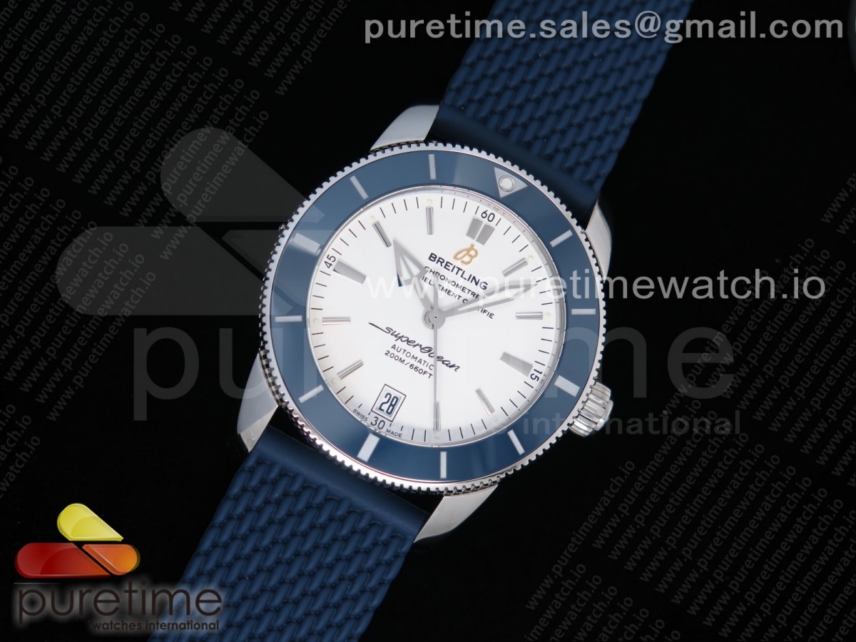 GF공장 V2 슈퍼오션헤리티지 화이트다이얼 블루러버 / SuperOcean Heritage ii 42mm SS GF 11 Best Edition White Dial Blue Bezel on Blue Rubber Strap A2824 V2