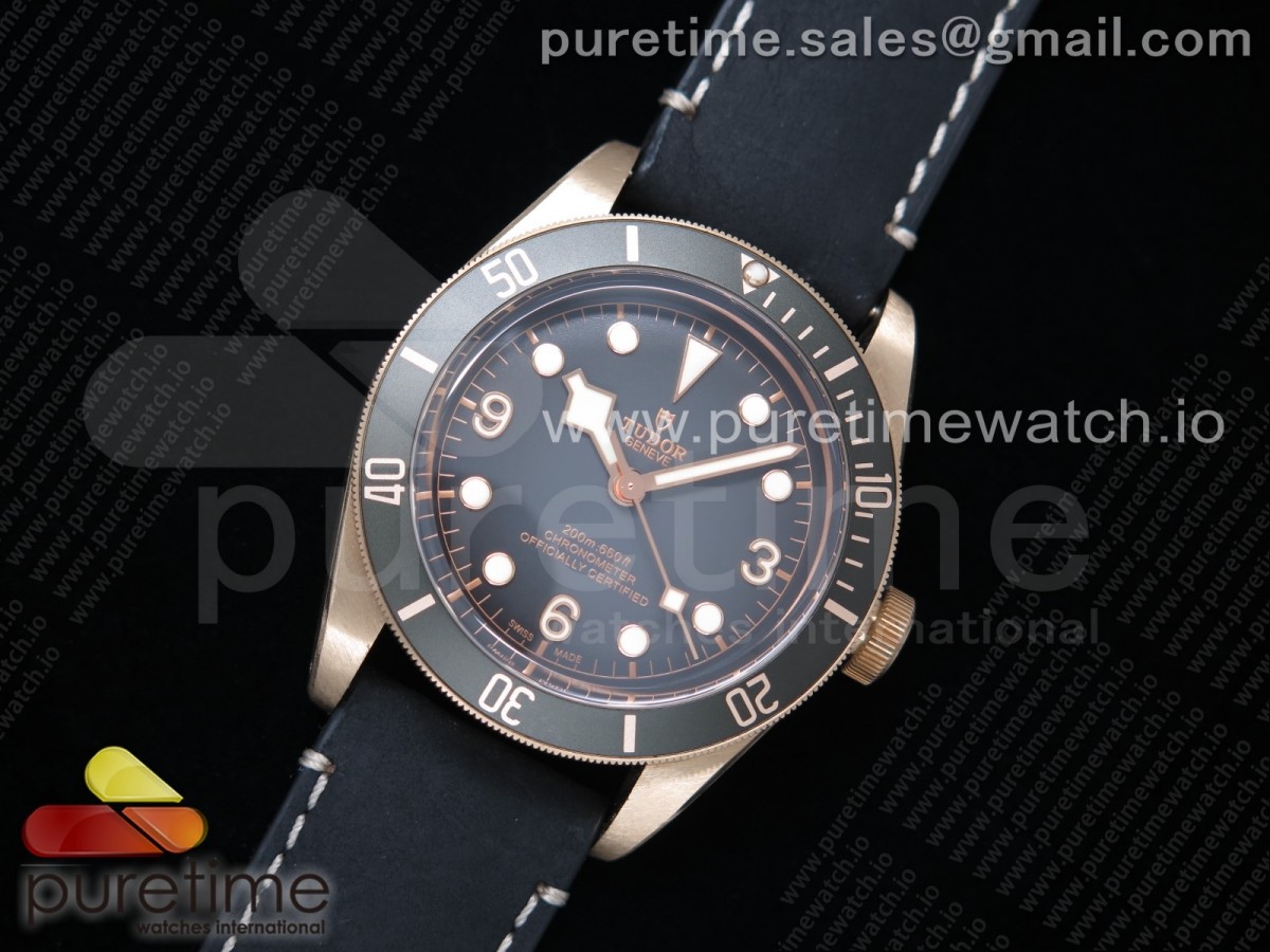 ZF공장 튜더 헤리티집 블랙베이 브론즈 그레이 가죽 /Heritage Black Bay Bronze Gray ZF 1:1 Best Edition on Leather Strap A2824