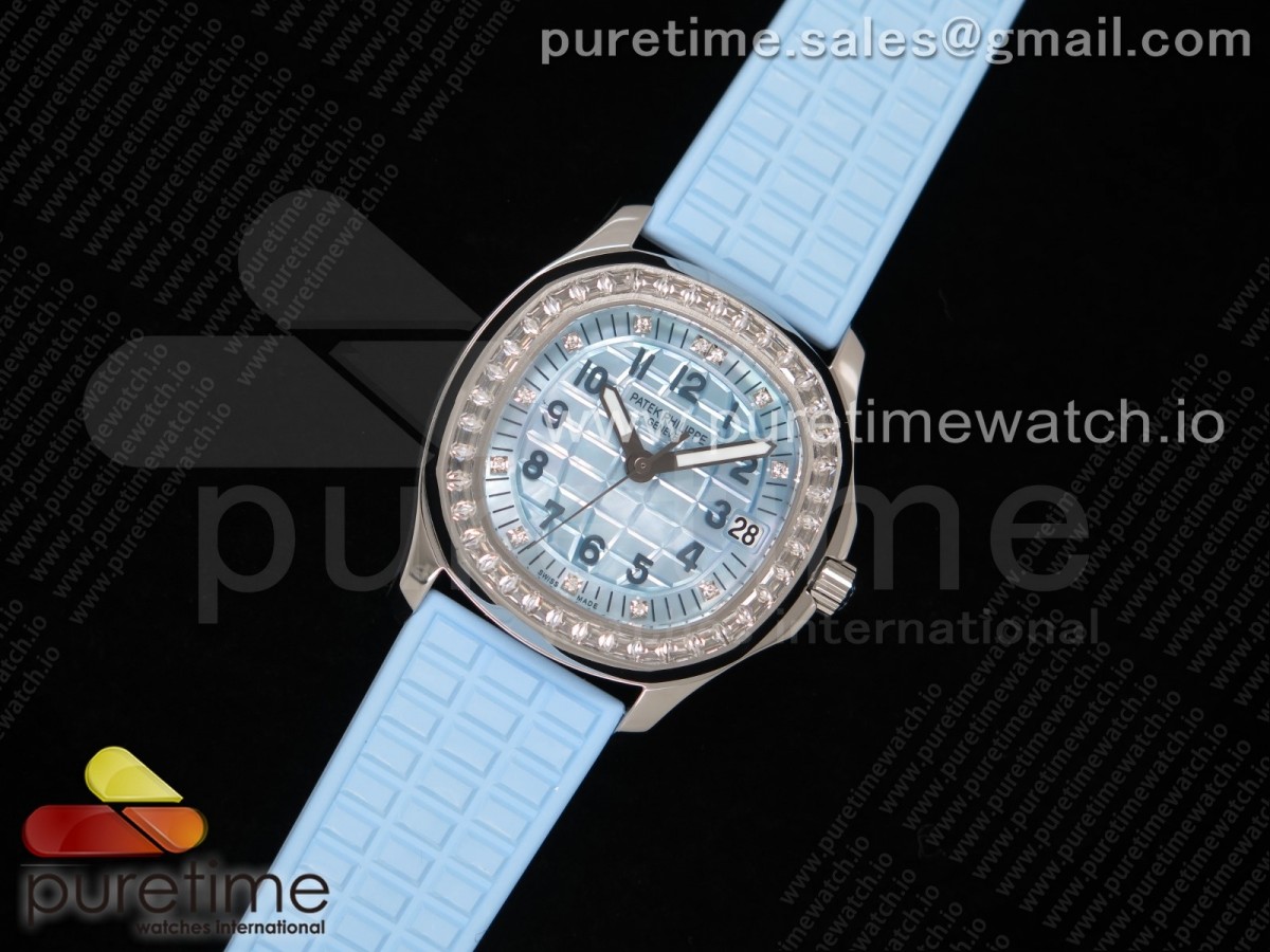 PP공장 아쿠아넛 블루자개다이얼 러버 / Aquanaut 5067A SS PPF 11 Best Edition Light Blue MOP Dial on Light Blue Rubber Strap AE23