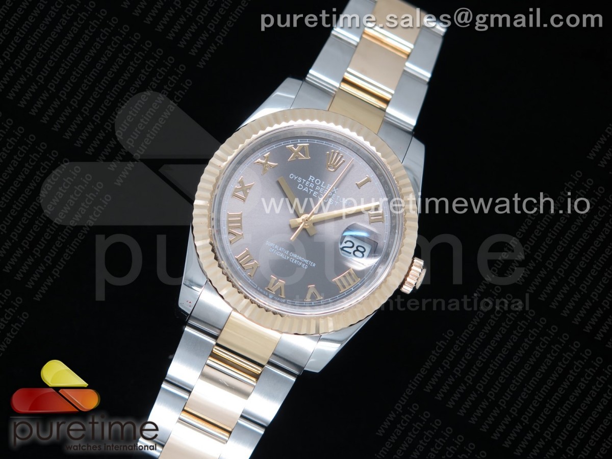 GM공장 롤렉스 데이저스트 36미리 옐로우골드 포금 그레이 로만인덱스 다이얼 브슬 / DateJust 36 SSYG Wrapped 116233 GMF Gray Dial Roman Markers on SSYG Wrapped Oyster Bracelet A2836