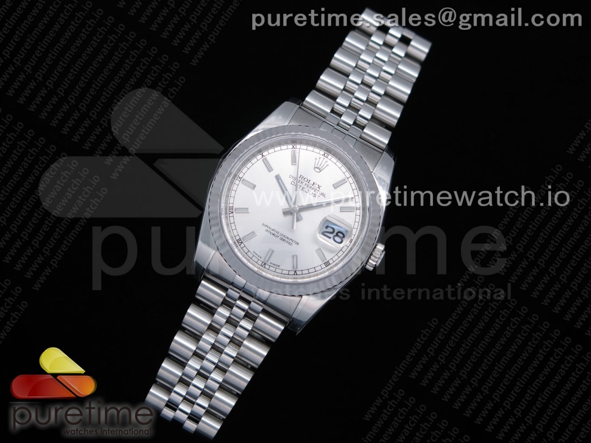 AR공장 롤렉스 데이저스트 V3 36MM 실버 바인덱스 쥬빌레 브슬 / DateJust 36 SS 116234 ARF 11 Best Edition 904L Steel Silver Dial on Jubilee Bracelet SH3135 V3