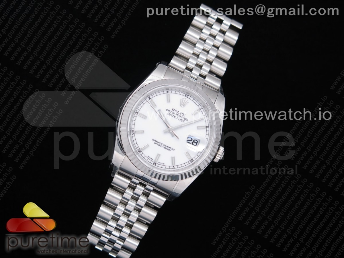 AR공장 롤렉스 데이저스트 V3 36MM 화이트 바인덱스 쥬빌레 브슬 / DateJust 36 SS 116234 ARF 11 Best Edition 904L Steel White Dial on Jubilee Bracelet SH3135 V3