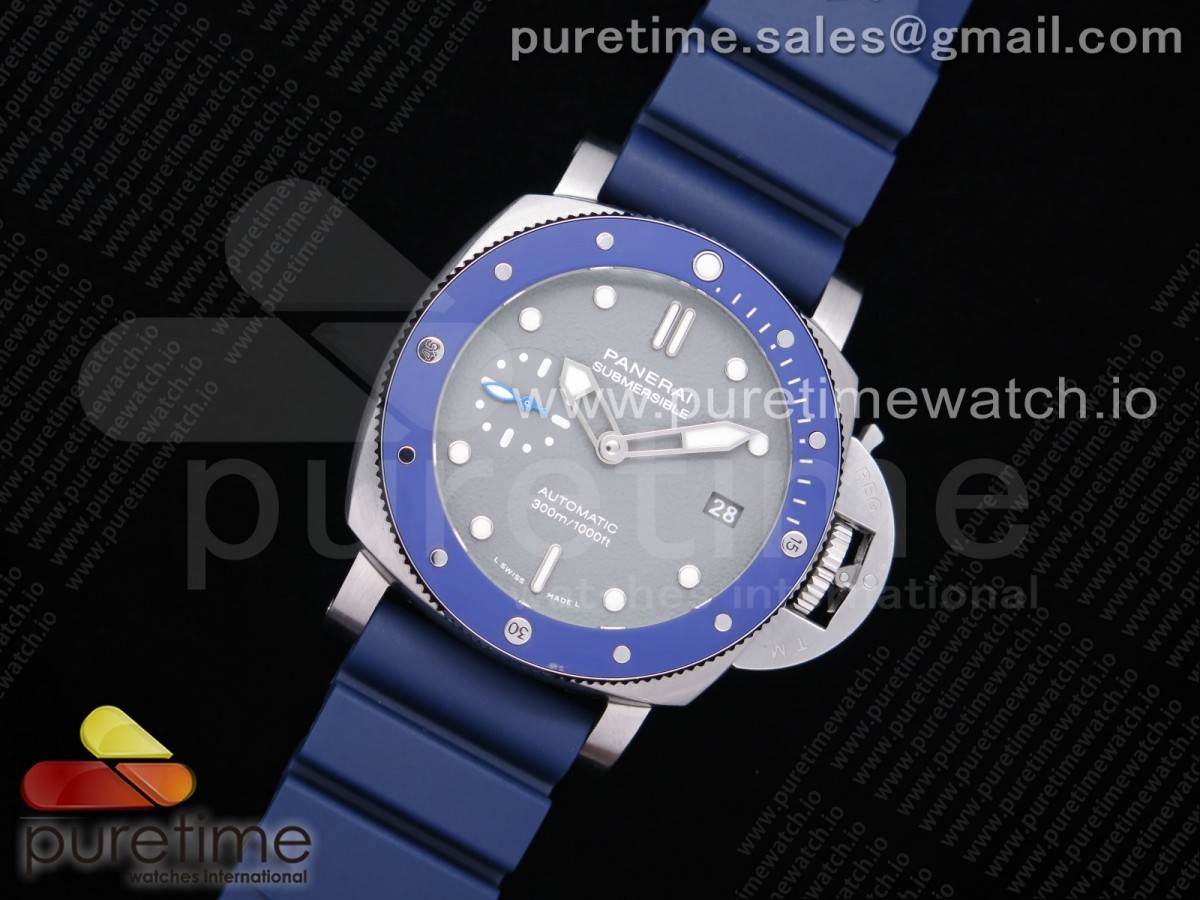 VS공장 파네라이 PAM959 그레이다이얼 러버 / PAM959 42mm VSF Best Edition Blue Ceramic Bezel Gray Dial on Blue Rubber Strap P.9010 Clone