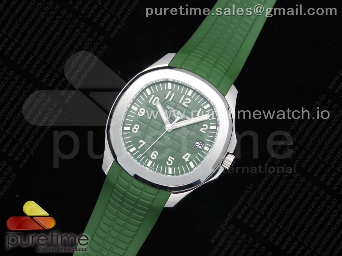 ZF공장 파텍필립 아쿠아넛 그린다이얼 그린러버 / Aquanaut 5168G 42mm SS ZF 11 Best Edition Green Dial on Green Rubber Strap 324CS (Free box)