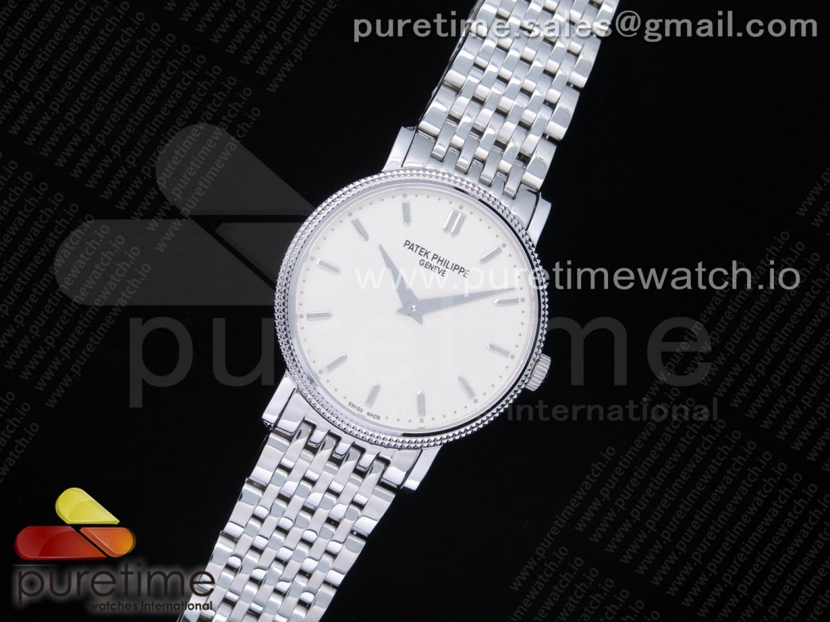 TW공장 파텍필립 칼라트라바 화이트다이얼 브슬 / Calatrava 5120 SS TWF Best Edition White Dial on SS Bracelet A240 (Free Leather)