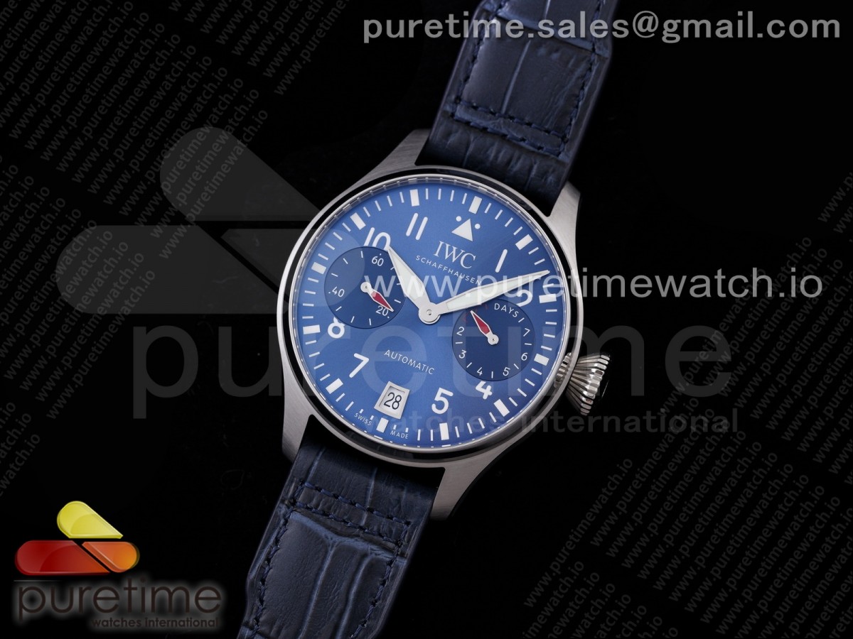 ZF공장 IWC 부엉이 IW501008 블루다이얼 가죽 / Big Pilot IW501008 Boutique London SS ZF Best Edition Blue Dial on Blue Leather Strap A52010