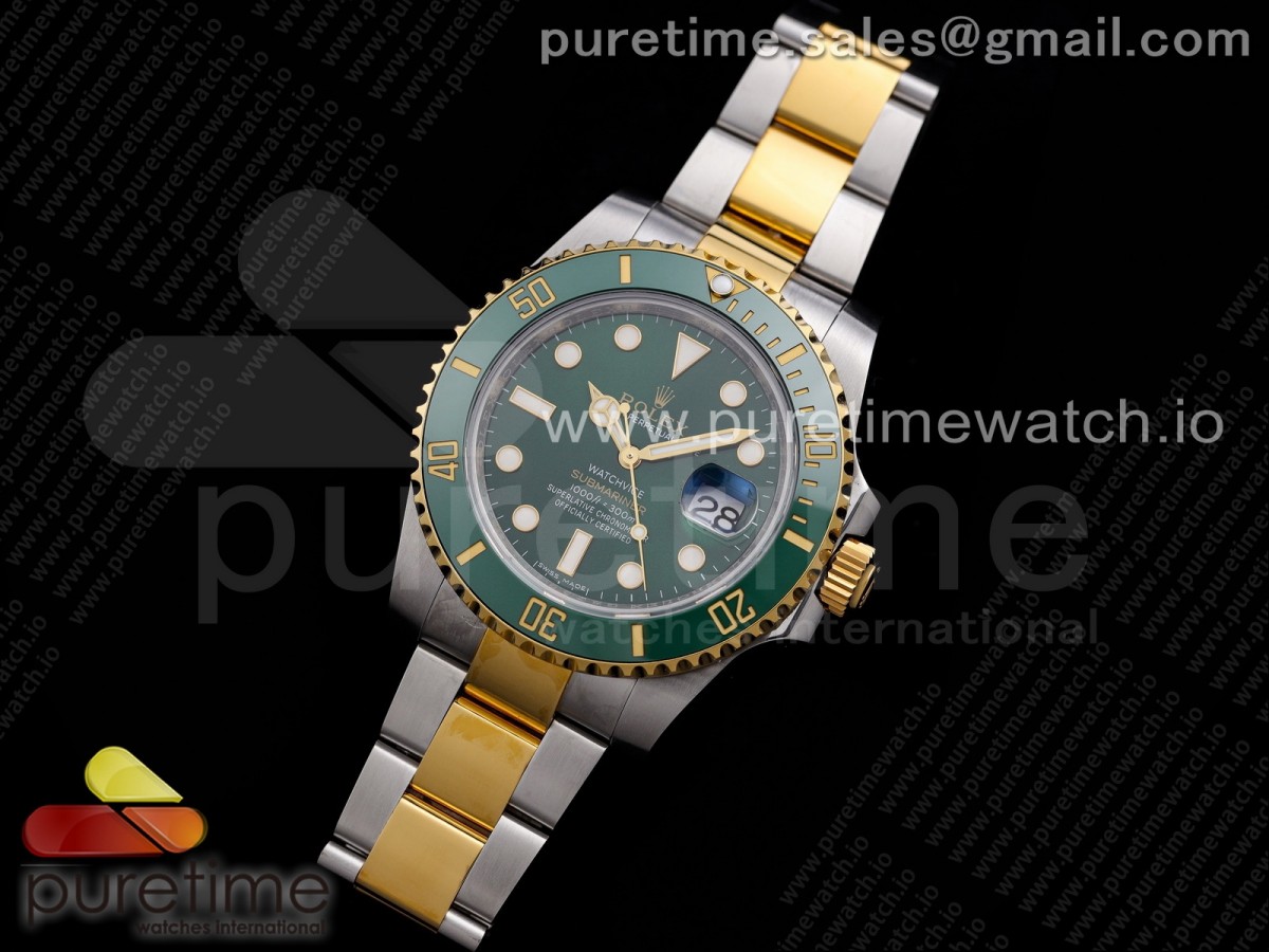 VR공장 롤렉스 서브마리너 그린 콤비 브슬 포금 / Submariner 116613 LV VRF Best Edition YG Wrapped Bezel Green Dial on SSYG Bracelet A2836 MAX Version