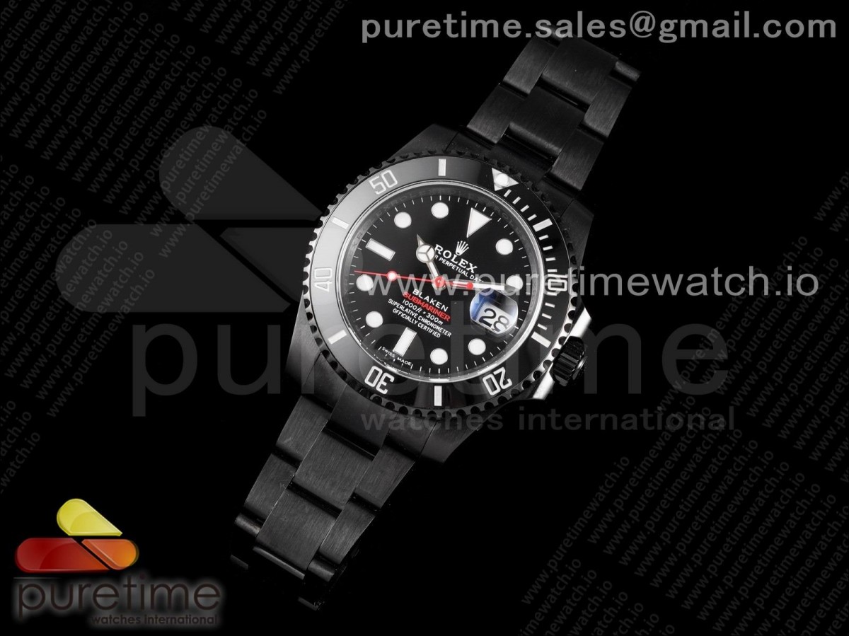 눕공장 V10S 롤렉스 서브마리너 PVD 블랙 브슬 / Submariner BLAKEN SINGLE RED PVD Noob 11 Best Edition Black Dial on PVD Bracelet A2836 V10s