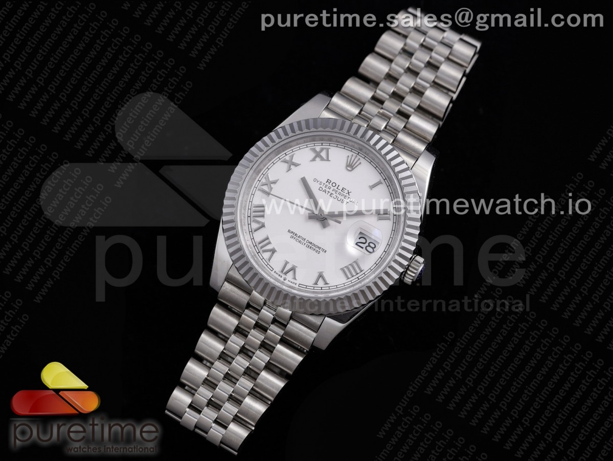 VR공장 롤렉스 데이저스트 41MM 화이트 로만인덱스 플루티드 쥬빌레 브슬 904L 3235 / DateJust 41 126334 VRF 11 Best Edition 904L Steel White Dial Roman Markers on SS Jubilee Bracelet A3235