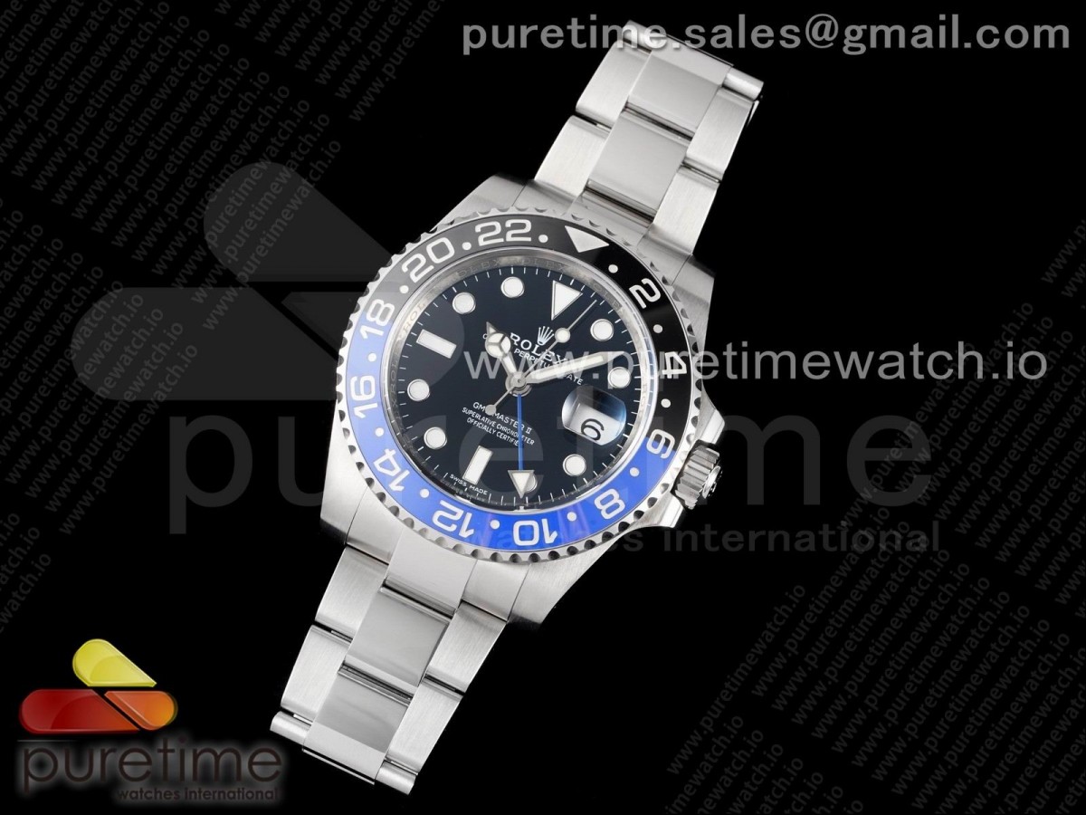 눕공장 V11 롤렉스 GMT마스터 2 블루블랙 배트맨 CHS 904L 3186 / GMT-Master II 116710 BLNR BlackBlue Ceramic 904L Steel Noob 11 Best Edition SA3186 CHS V11