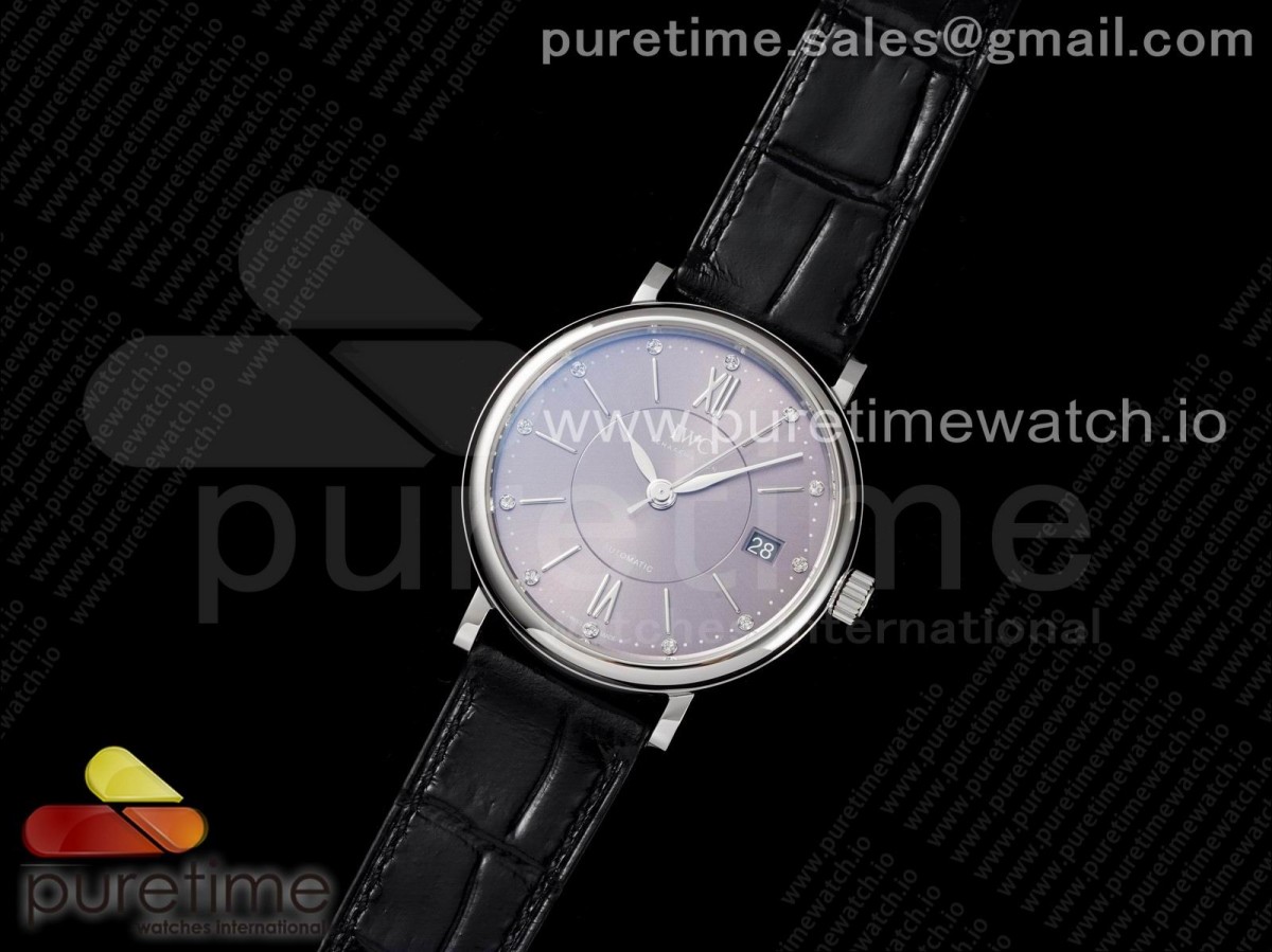 V7공장 IWC 포르토피노 그레이다이얼 블랙가죽 / Portofino 37mm SS V7F 11 Best Edition Gray Dial on Black Leather Strap A2892