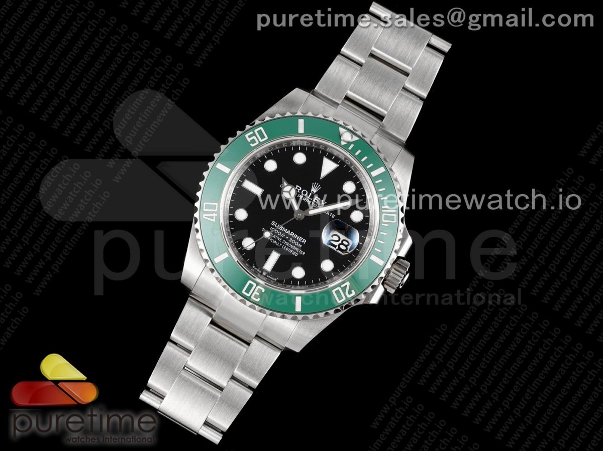 EW공장 롤렉스 서브마리너 그린 신형 41MM / Submariner 41mm 126610 LV Kermit EWF Black Dial on SS Bracelet A3235