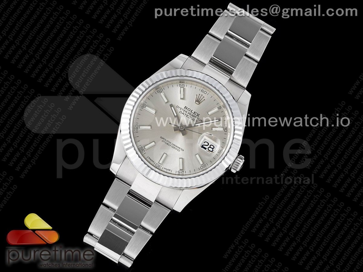 VS공장 롤렉스 데이저스트 41MM  실버바인덱스 오이스터 3235 / DateJust 41 126334 904L SS VSF 11 Best Edition Silver Dial on Oyster Bracelet VS3235