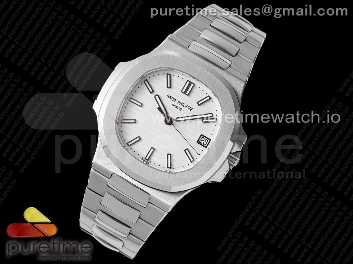 3K공장 V2 파텍필립 노틸러스 화이트다이얼 브슬 / Nautilus 57111A 3KF 11 Best Edition White Textured Dial on SS Bracelet A324 Super Clone V2