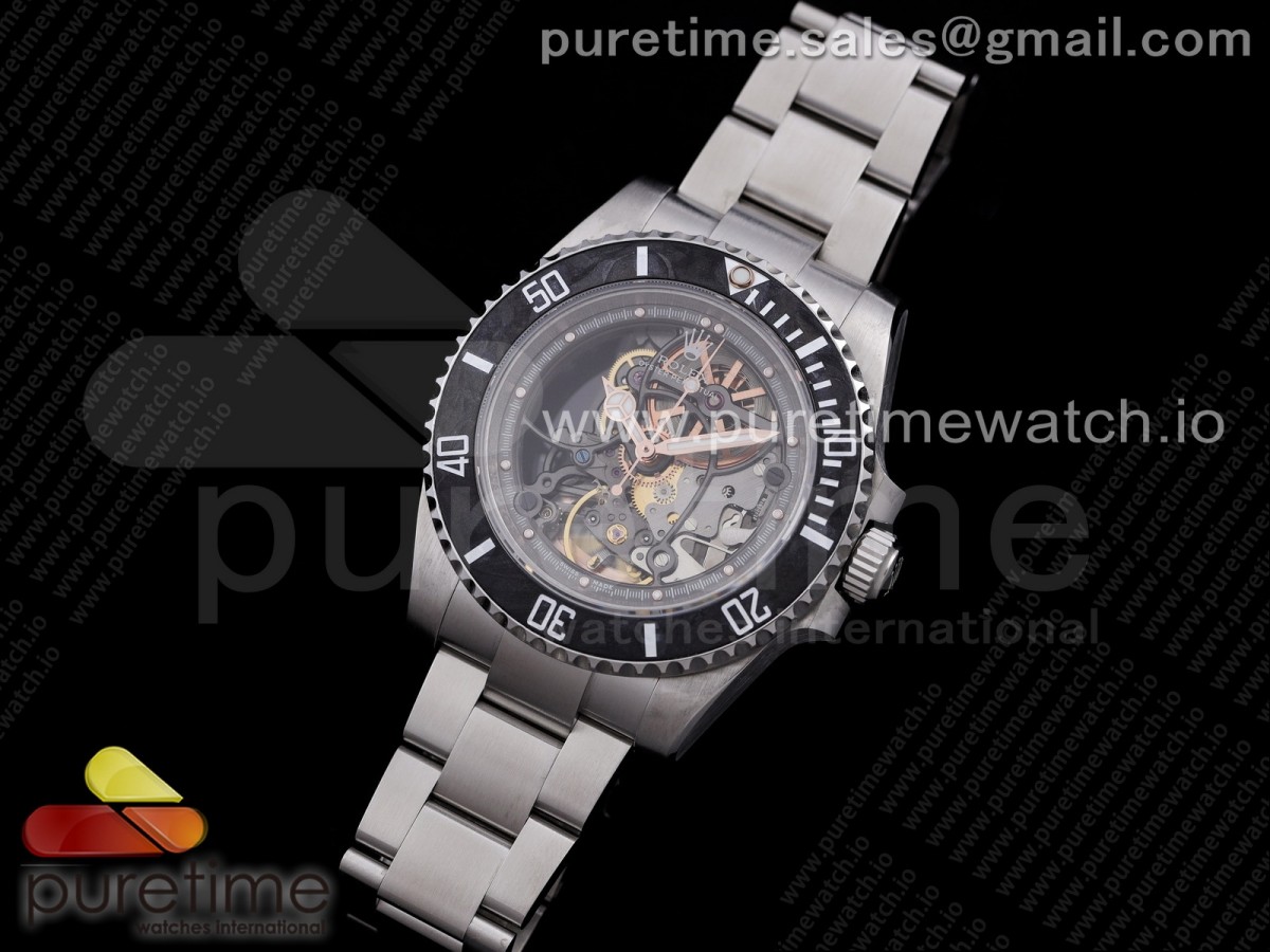 VR공장 롤렉스 서브마리너 3130 Andrea Pirlo Project Skeleton Submariner SS VRF Best Edition on SS Bracelet SA3130