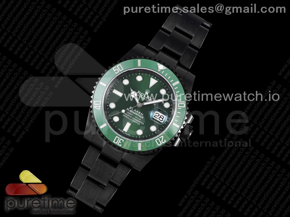 V6공장 롤렉스 서브마리너 그린 DLC 904L VS3135 / Submariner 116610 Blacken DLC Green 904L Steel V6F 11 Best Edition VS3135 V2