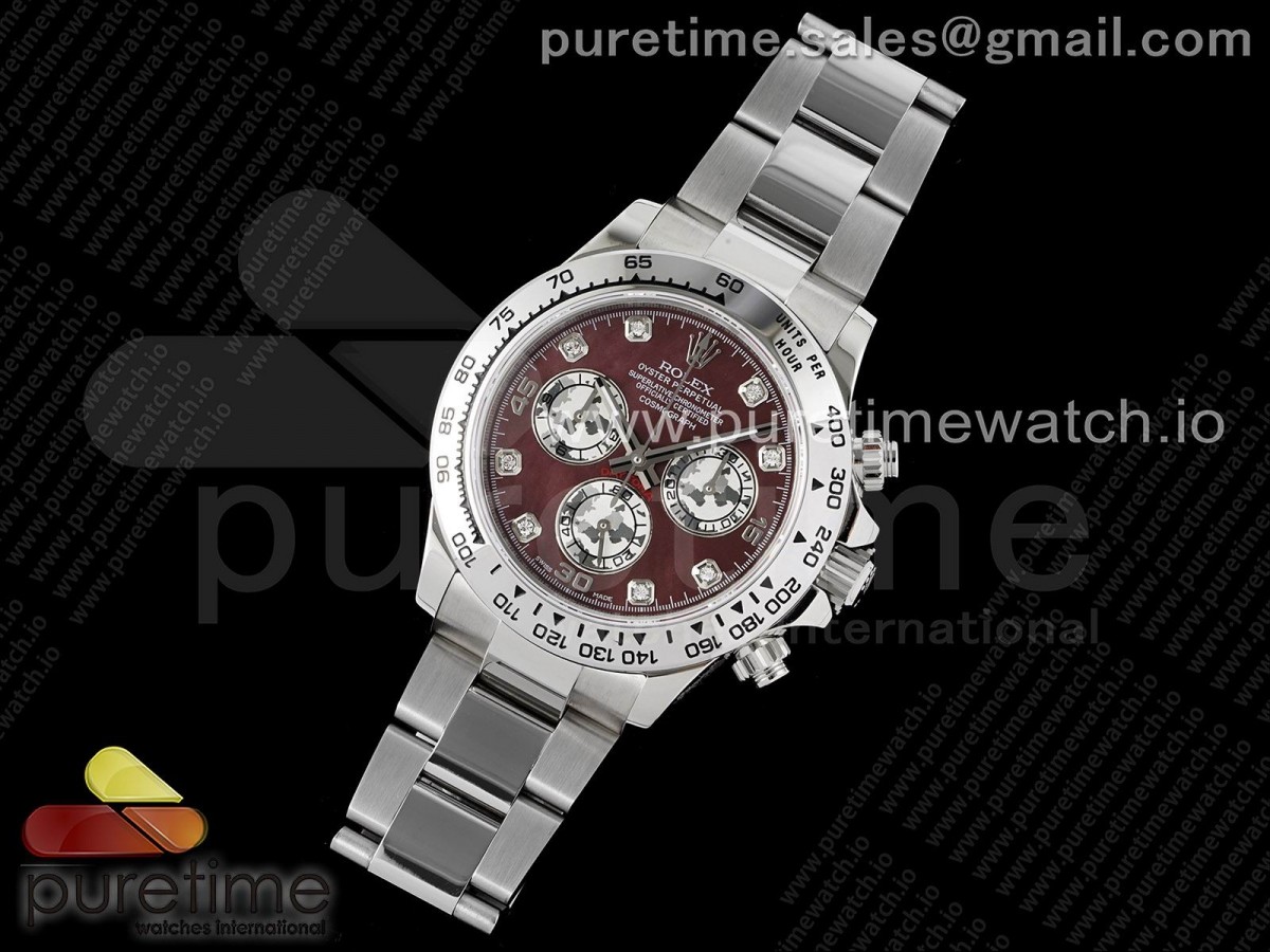 JH공장 롤렉스 데이토나 스틸 브라운다이아인덱스 브슬 / Daytona SS JHF Best Edition Brown Diamonds Dial on SS Bracelet A4130