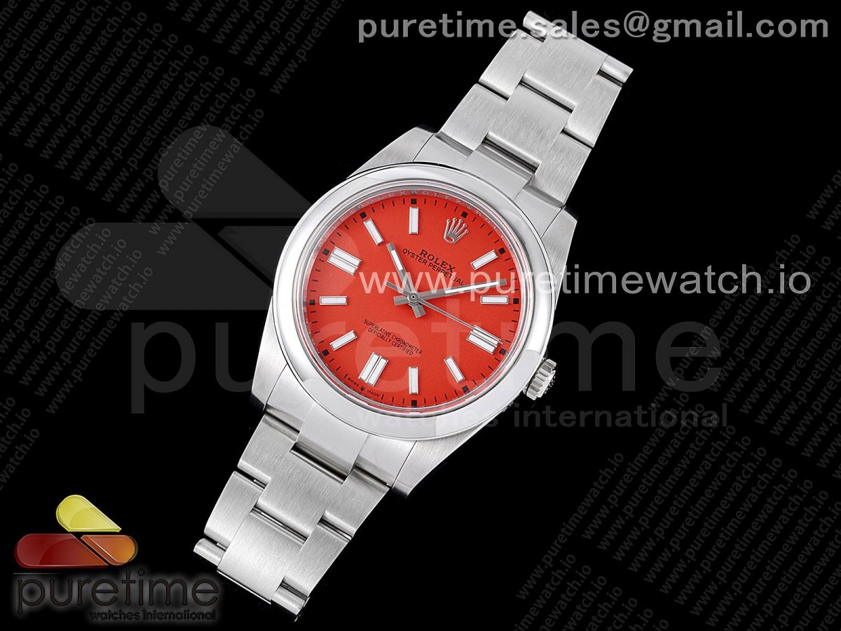 GM공장 롤렉스 오이스터 퍼페츄얼 124300 레드다이얼 브슬 / Oyster Perpetual 41mm 124300 GMF 11 Best Edition 904L Steel Red Dial on SS Bracelet SA3230