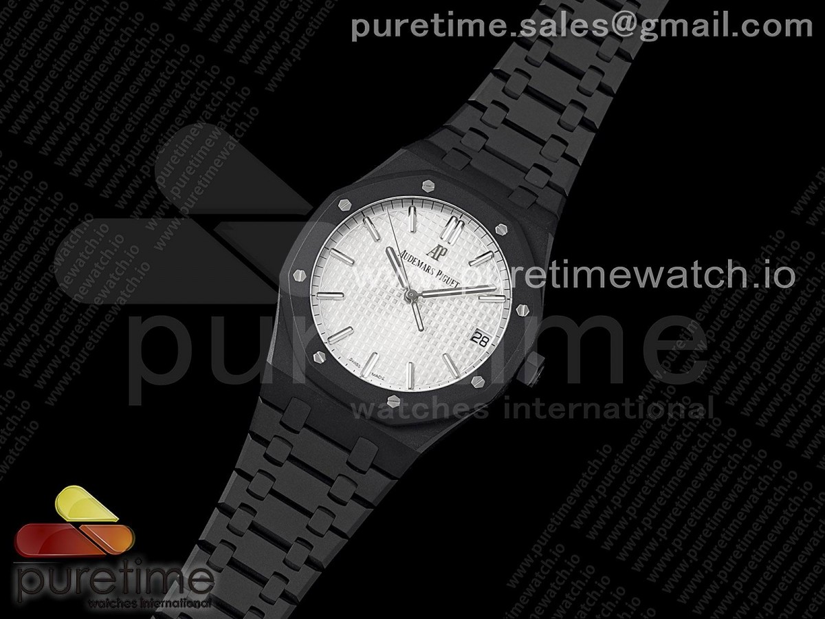 ZF공장 V2 오데마피게 로얄오크 15500 DLC 화이트다이얼 브슬 / Royal Oak 41mm 15500 DLC ZF 11 Best Edition White Textured Dial on SS Bracelet A4302 V2