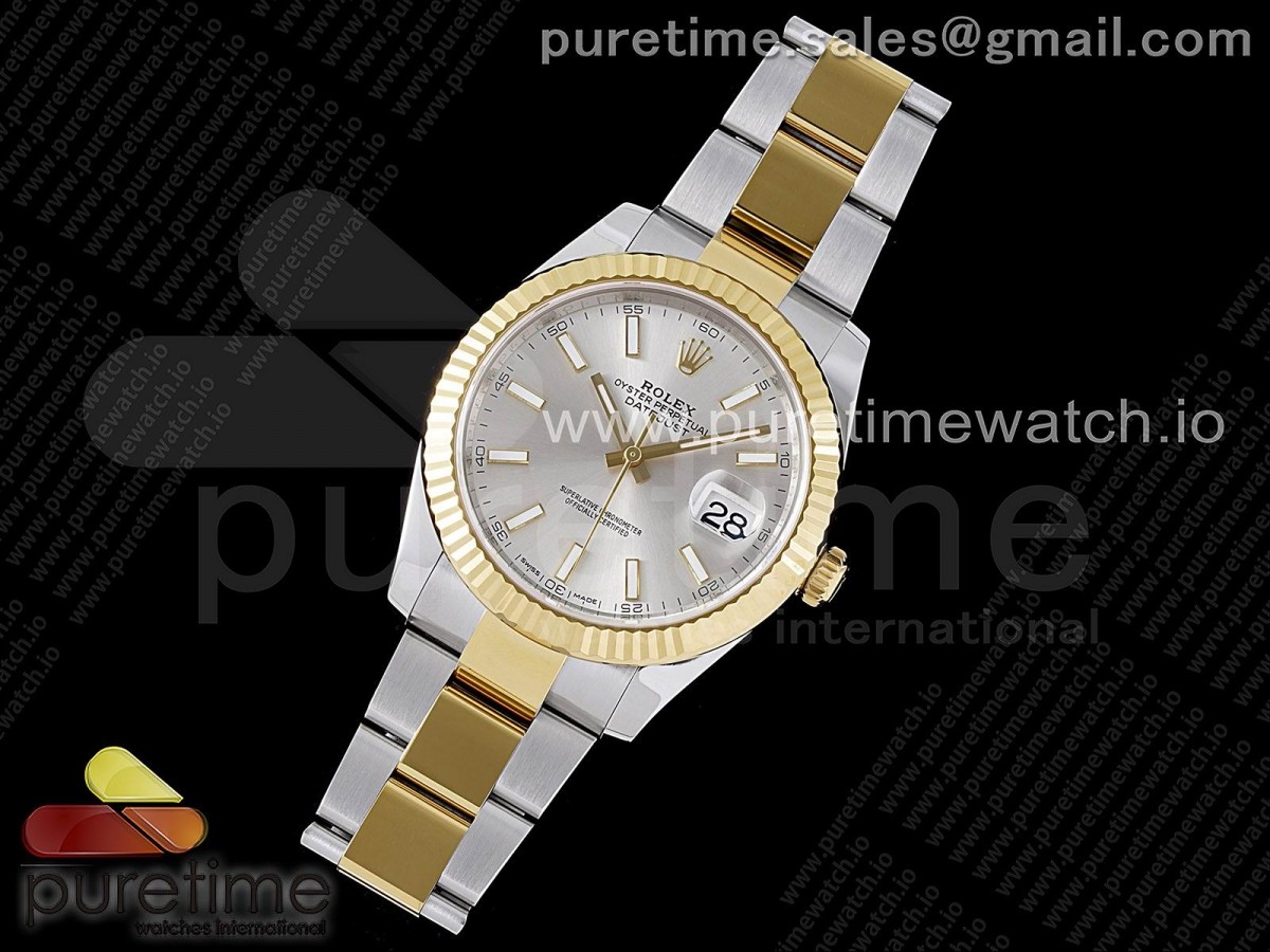 VS공장 롤렉스 데이저스트 41MM 실버바인덱스 콤비 오이스터브슬 VS3235 / DateJust 41 126333 904L SSYG VSF 11 Best Edition Silver Dial on Oyster Bracelet VS3235