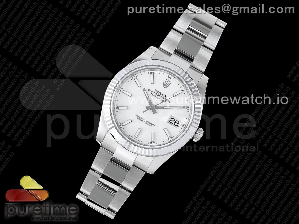 VS공장 롤렉스 데이저스트 41MM 화이트바인덱스 오이스터 플루티드베젤 VS3235 / DateJust 41 126334 904L SS VSF 11 Best Edition White Dial on Oyster Bracelet VS3235