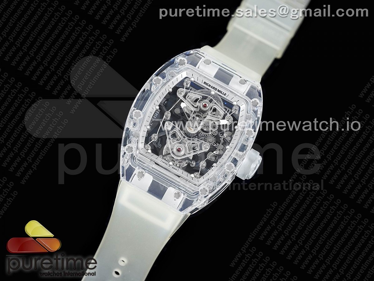 EUR공장 리차드밀 RM056-02 투어빌론 스켈레톤 다이얼 / RM056-02 Transparent Tourbillon EURF Best Edition Skeleton Dial on Rubber Strap V2