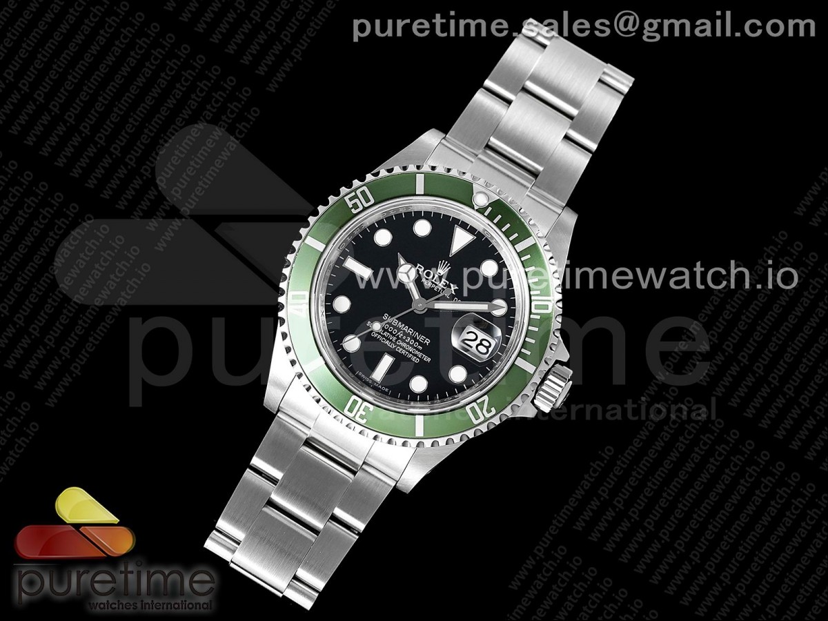 AR공장 롤렉스 서브마리너 구형 구섭마 그린 브슬 904L 3135 인그레이빙 / Submariner 16610 LV Kermit Green 904L Steel ARF1:1 Best Edition on SS Bracelet SH3135