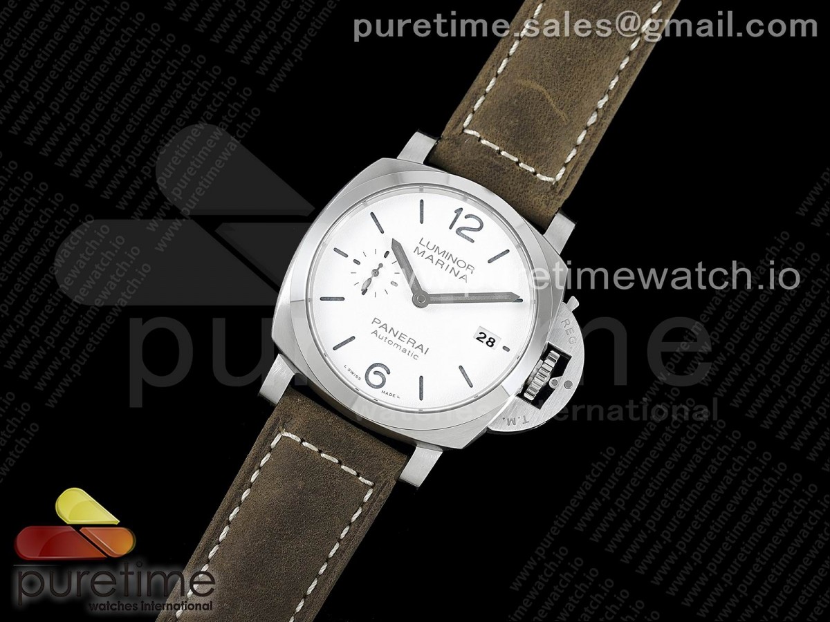 VS공장 파네라이 PAM1394 화이트다이얼 / PAM1394 Luminor Marina 42mm VSF Best Edition White Dial on Brown Asso Strap P.9010 Clone