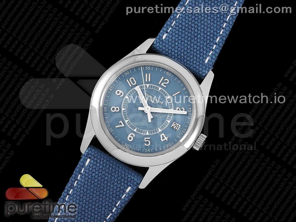 3K공장 V2 파텍필립 칼라트라바 6007A 블루다이얼 가죽 / Calatrava 6007A SS 3KF 11 Best Edition Blue Dial on Blue Leather Strap A324 Super Clone V2