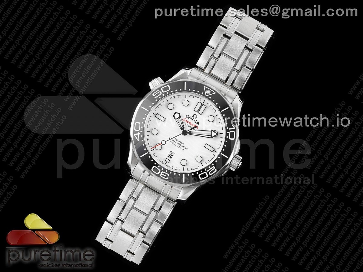 OR공장 오메가 씨마스터 다이버 300 화이트다이얼 브슬 / Seamaster Diver 300M ORF 11 Best Edition Black Ceramic White Dial on SS Bracelet A8800