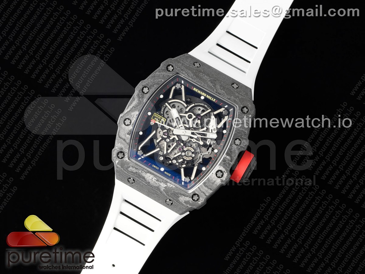 ZF공장 V4 RM035-02 NTPT 스켈레톤다이얼 화이트러버 / RM035-02 Real NTPT ZF 11 Best Edition Skeleton Dial on White Rubber Strap NH05A V4