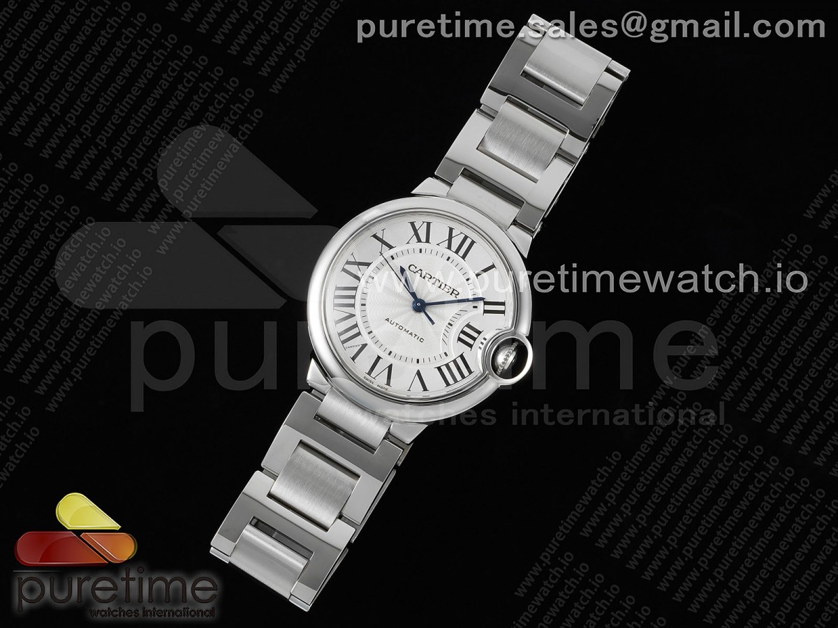 3K공장 발롱블루 36MM 화이트 브슬 오토 / Ballon Bleu 36mm SS 3KF 11 Best Edition White Dial on SS Bracelet A076