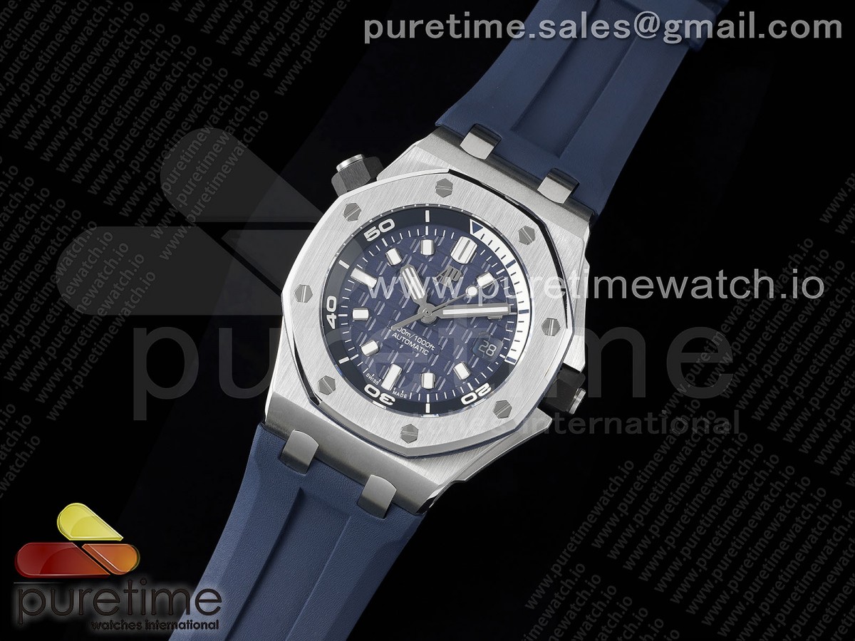 BF공장 오데마피게 로얄오크 오프쇼어 다이버 15720 블루다이얼 블루러버 / Royal Oak Offshore Diver 15720 BF Best Edition Blue Dial on Blue Rubber Strap A4308