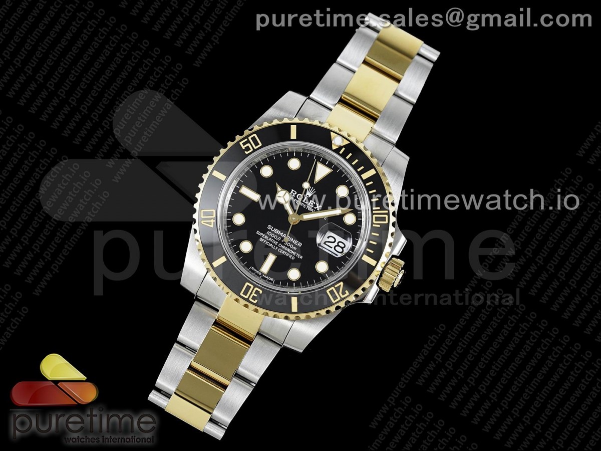 JD공장 롤렉스 서브마리너 흑콤 블랙콤비 /Submariner 116613 LN SSYG Black Ceramic 904L Steel JDF 11 Best Edition VR3135