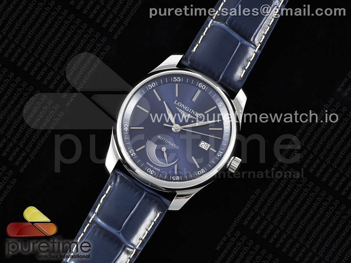 APS공장 론진 마스터 파워리져브 블루바인덱스가죽 / Master Power Reserve SS APSF 11 Best Edition Blue Dial on Blue Leather Strap AL602