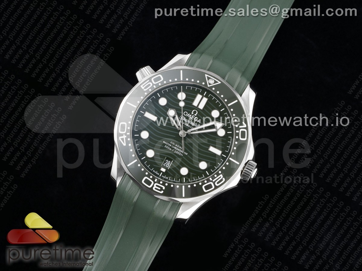 VS공장 오메가 씨마스터 다이버 300MSeamaster Diver 300M VSF 11 Best Edition Green Ceramic Green Dial on Green Rubber Strap A8800 V2