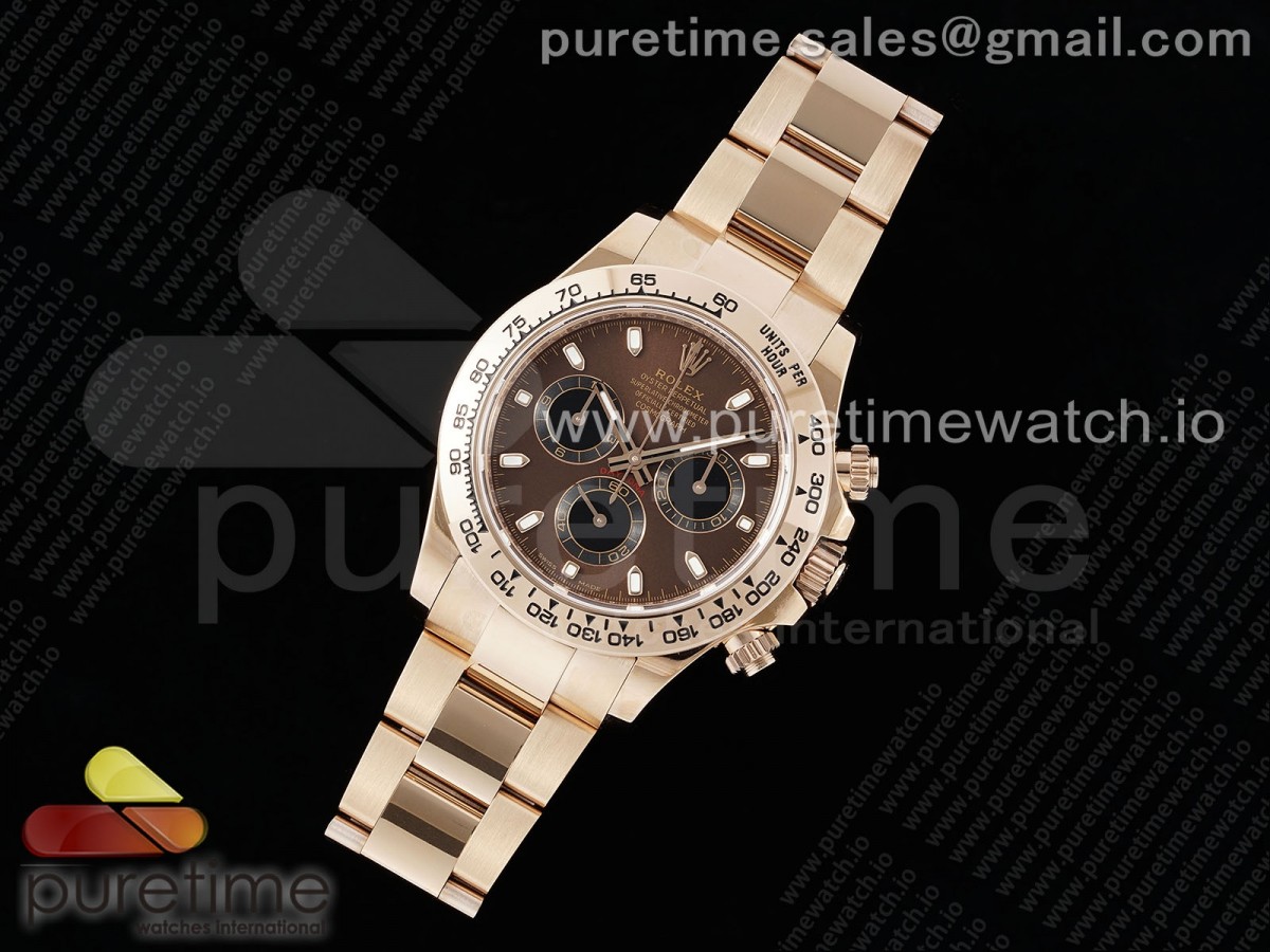 BT공장 롤렉스 데이토나 로즈골드 초코다이얼 Daytona 116505 BTF 11 Best Edition Brown Dial on RG Bracelet SA4130