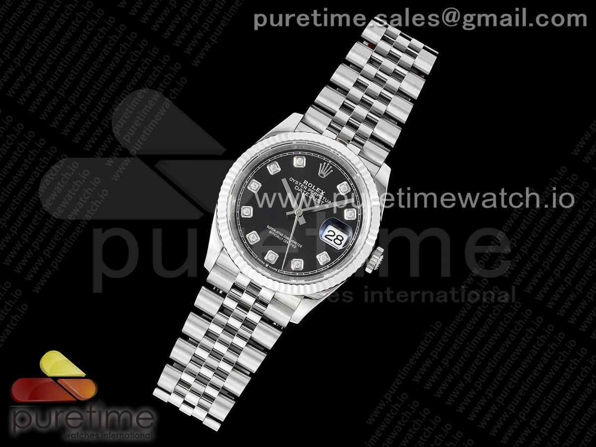 VS공장 롤렉스 데이저스트 36MM 블랙검텐포/DateJust 36 SS 116234 VSF 11 Best Edition 904L Steel Black Diamonds Dial on Jubilee Bracelet 