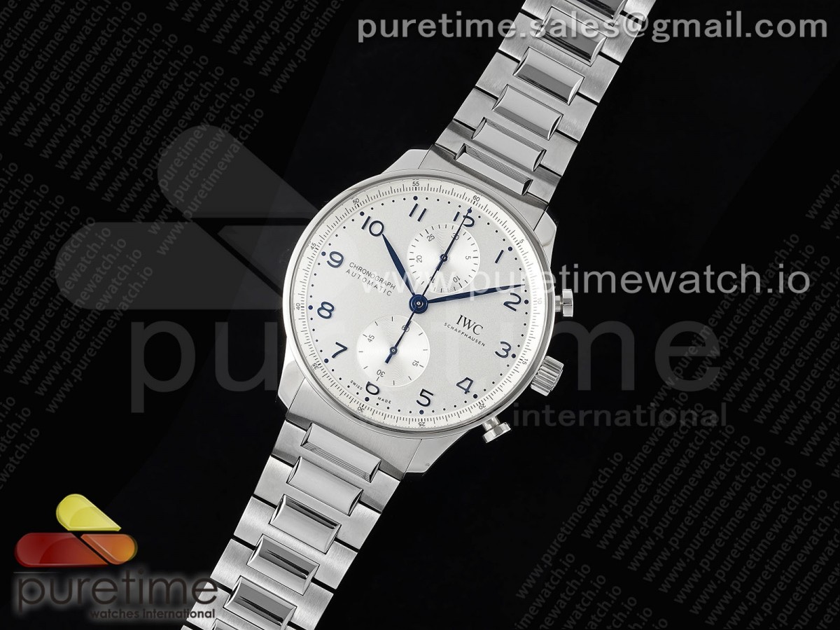 ZF공장 IWC 포르투기저 브슬버전 Portuguese Chrono IW3716 ZF 11 Best Edition White Dial on SS Bracelet A69355