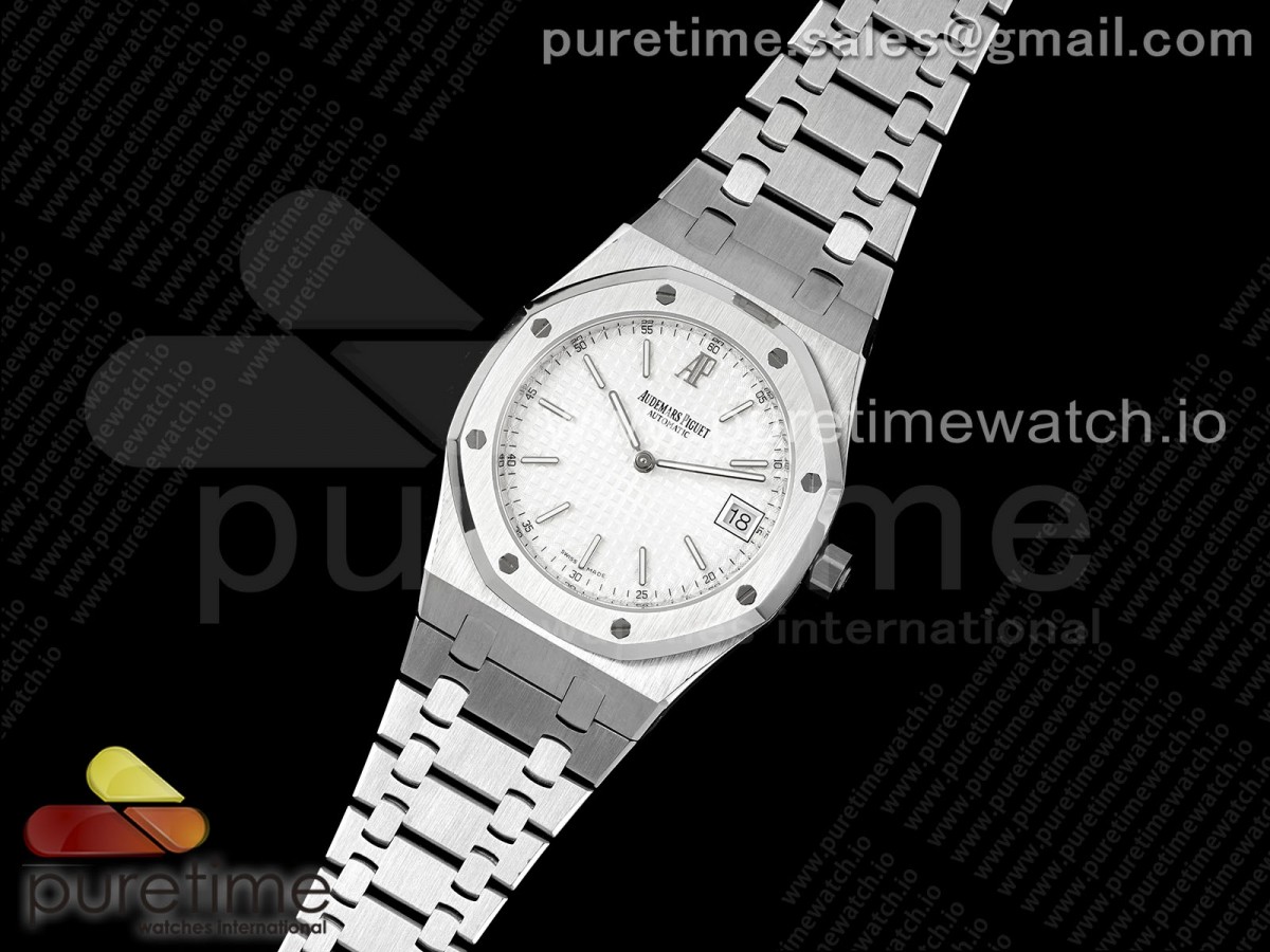 IP공장 로얄오크 15202 39미리 화이트 다이얼 Royal Oak 39mm 15202 SS IPF 11 Best Edition White Textured Dial on SS Bracelet A2121