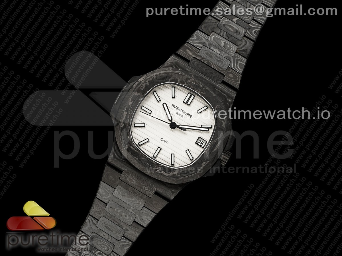 DIW공장 파텍필립 노틸러스 5711 카본 화이트다이얼 Nautilus 5711 DIW Carbon DIWF 11 Best Edition White Textured Dial on Carbon Bracelet 324CS