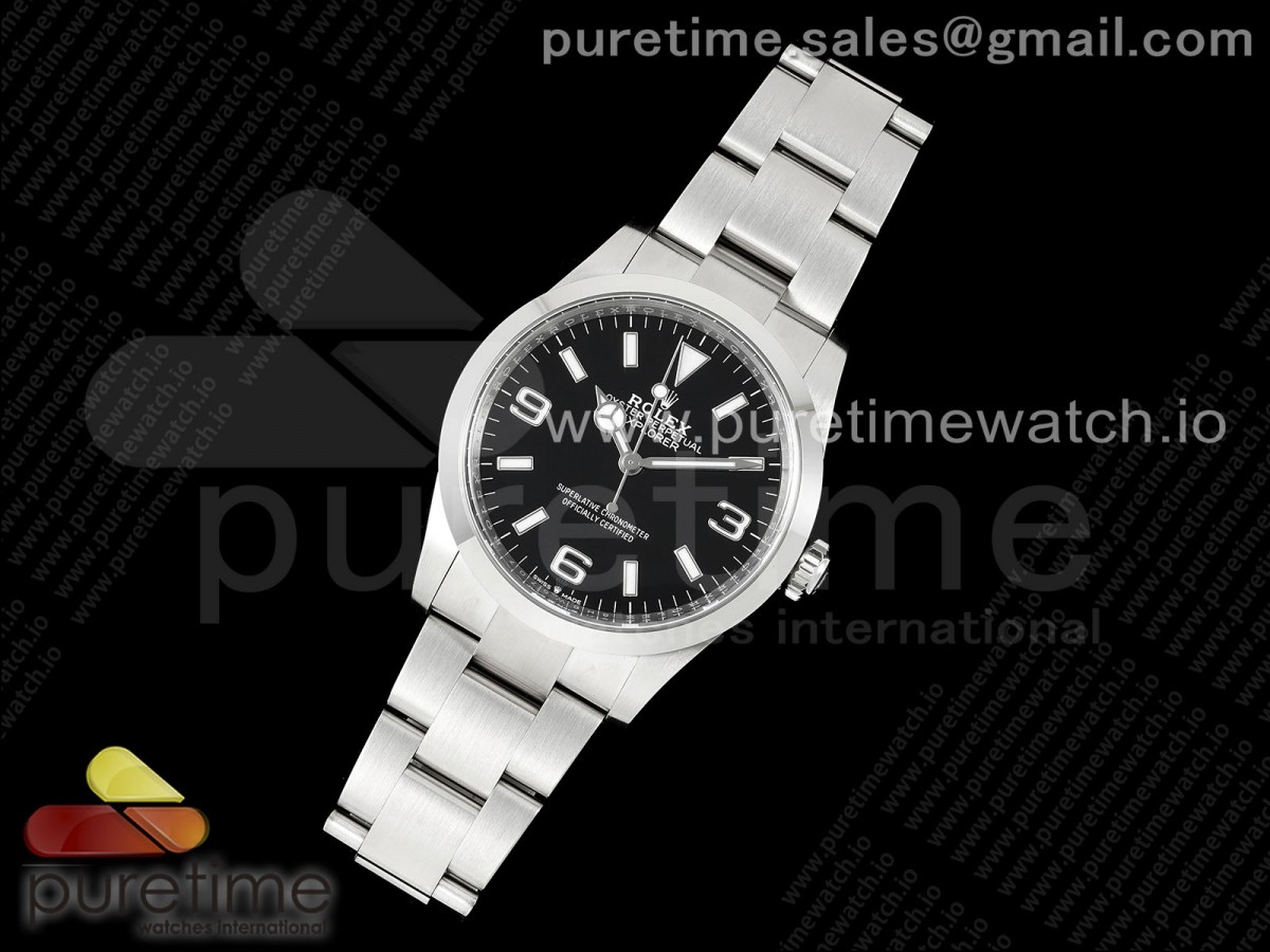 클린공장 롤렉스 익스플로러 36미리 Explorer 124270 36mm 904L Steel Clean 11 Best Edition Black Dial on SS Bracelet VR3230