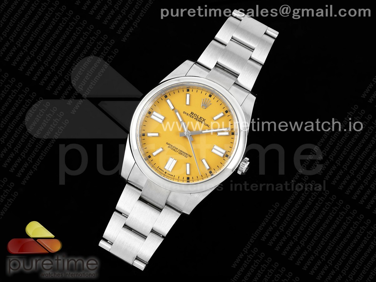 클린공장 롤렉스 오이스터퍼페츄얼 옐로우 41미리 Oyster Perpetual 124300 41mm Clean 11 Best Edition 904L Steel Yellow Dial VR3230