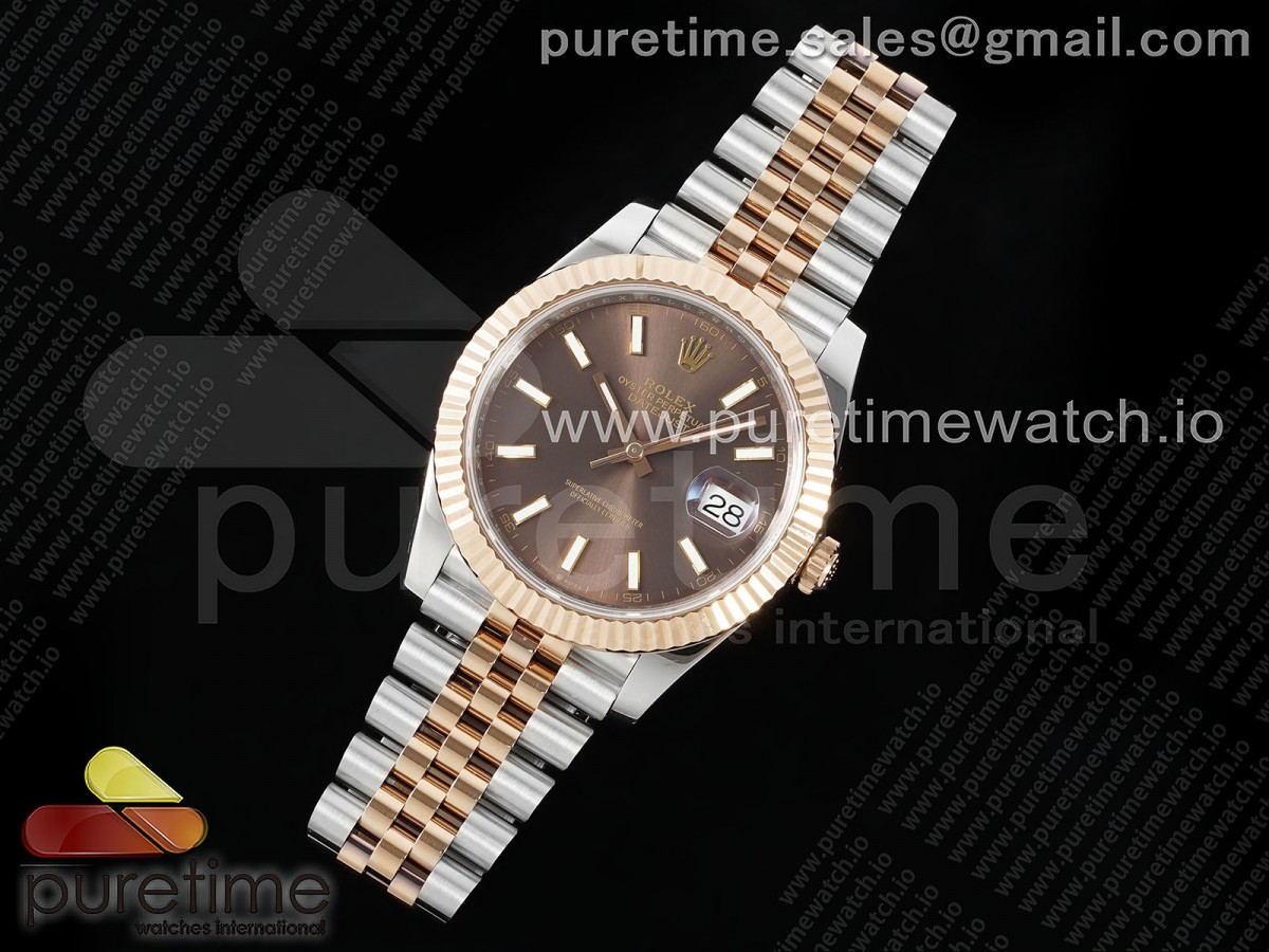 VS공장 롤렉스 데이저스트 41미리 콤비 초코판 DateJust 41 126331 904L SS VSF 11 Best Edition Brown Dial on Jubilee Bracelet VS3235