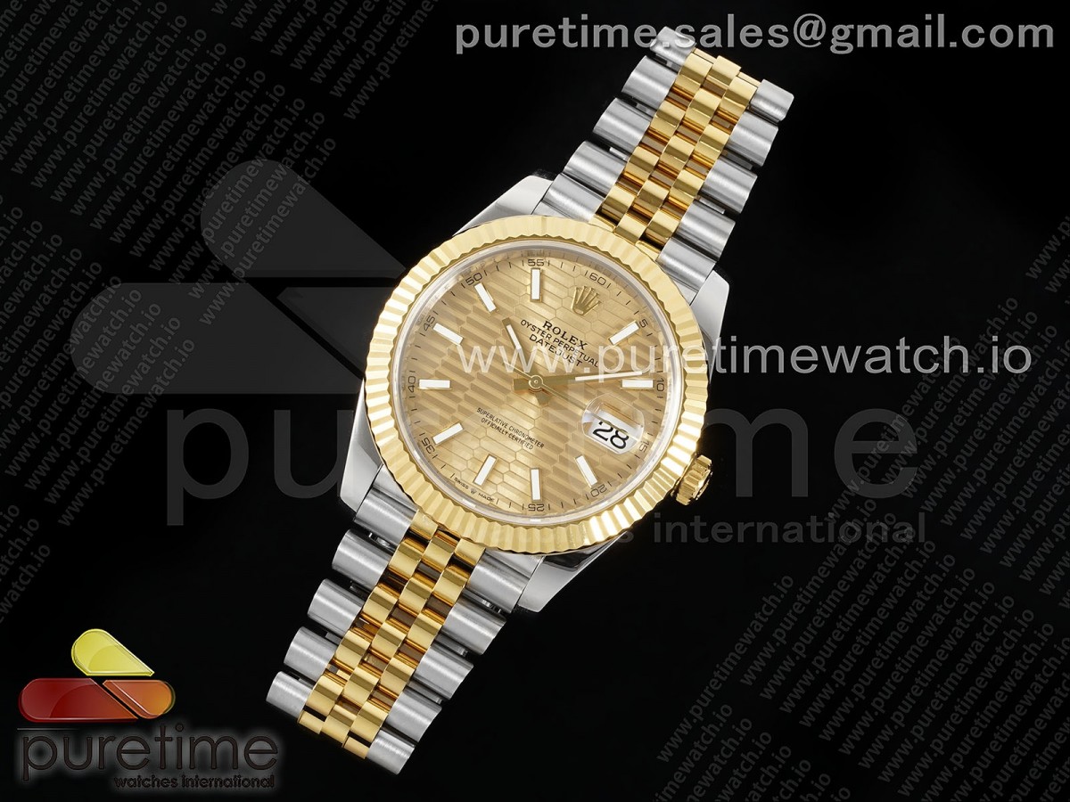 VS공장 롤렉스 데이저스트 41미리 콤비 골드텍스쳐 DateJust 41 126333 904L SS VSF 11 Best Edition YG Textured Dial on Jubilee Bracelet VS3235