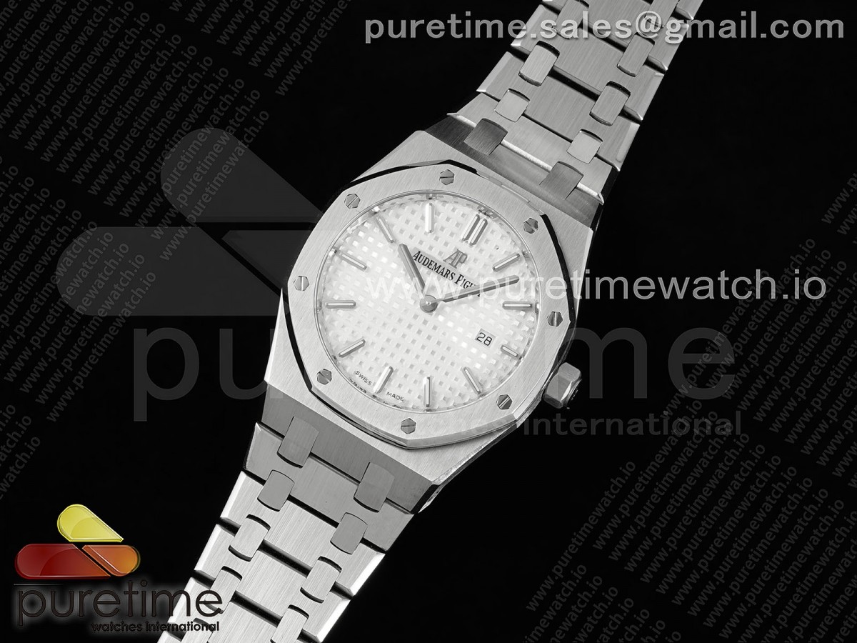 ZF공장 오데마피게 로얄오크 레이디 33미리 Lady Royal Oak 33mm SS ZF 11 Best Edition White Dial on SS Bracelet ETA Quartz