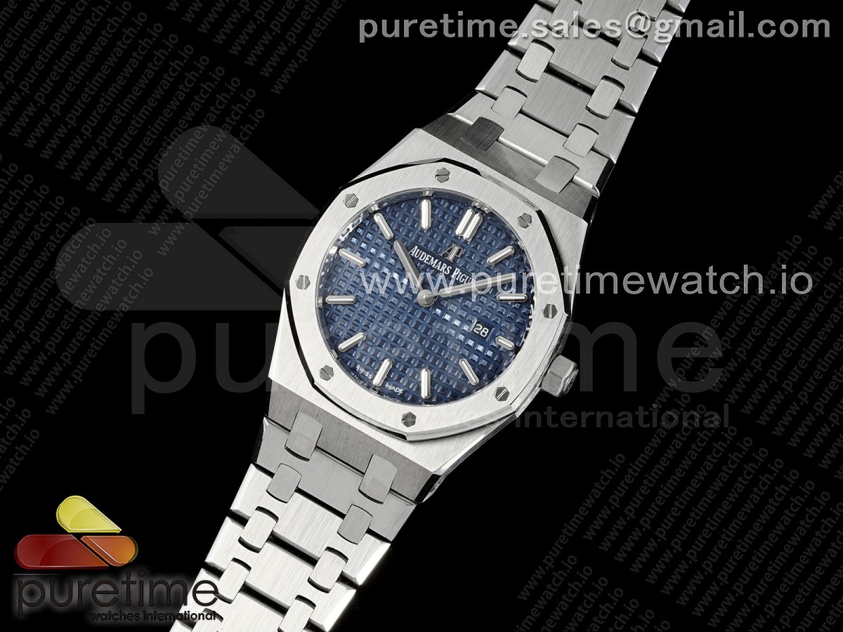 ZF공장 오데마피게 로얄오크 레이디 33미리 Lady Royal Oak 33mm SS ZF 11 Best Edition Blue Dial on SS Bracelet ETA Quartz