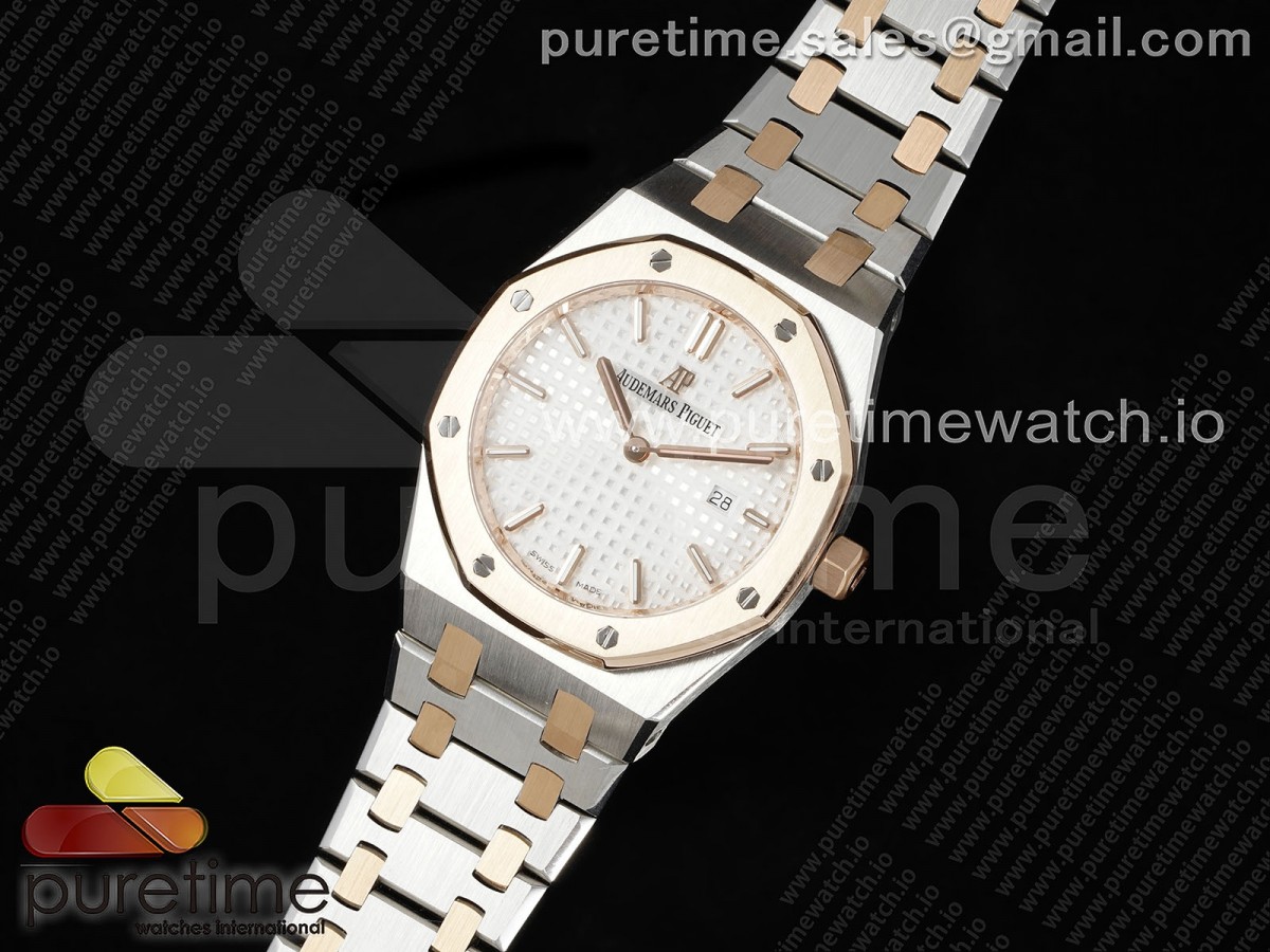 ZF공장 오데마피게 로얄오크 레이디 33미리 Lady Royal Oak 33mm SSRG ZF 11 Best Edition White Dial on SSRG Bracelet ETA Quartz