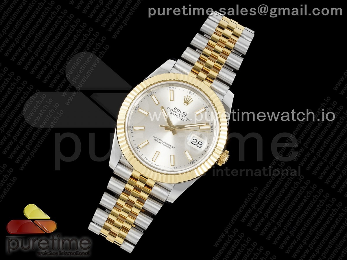 VS공장 롤렉스 데이저스트 41미리 콤비 블랙 실버 DateJust 41 126333 904L SS VSF 11 Best Edition Silver Stick Dial on Jubilee Bracelet VS3235