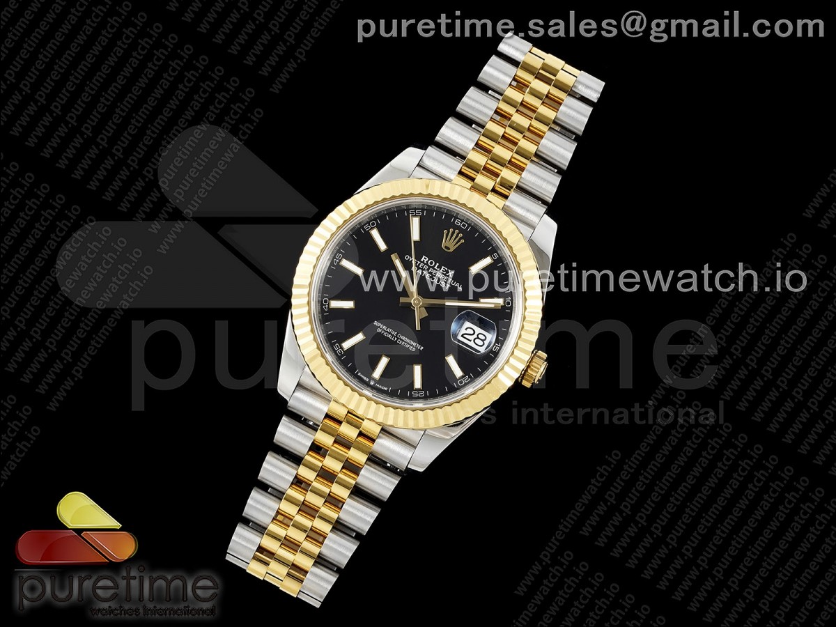 VS공장 롤렉스 데이저스트 41미리 콤비 블랙 DateJust 41 126333 904L SS VSF 11 Best Edition Black Stick Dial on Jubilee Bracelet VS3235